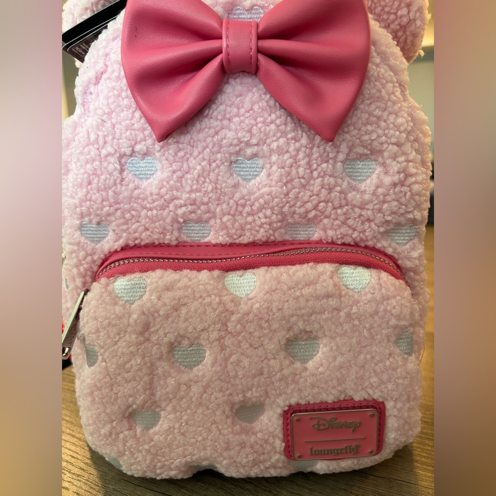 Loungefly Minnie Pink Heart Pattern Backpack